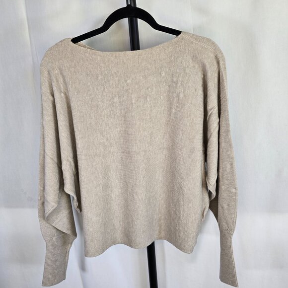 Champagne Soft Knit Sweater with Beads and rhinestones - Picture 2 of 2